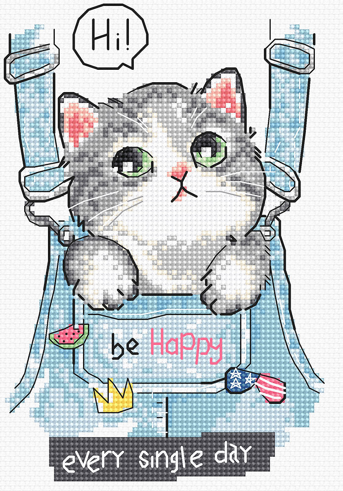 Be Happy! - L8042 LETISTITCH - Cross Stitch Kit