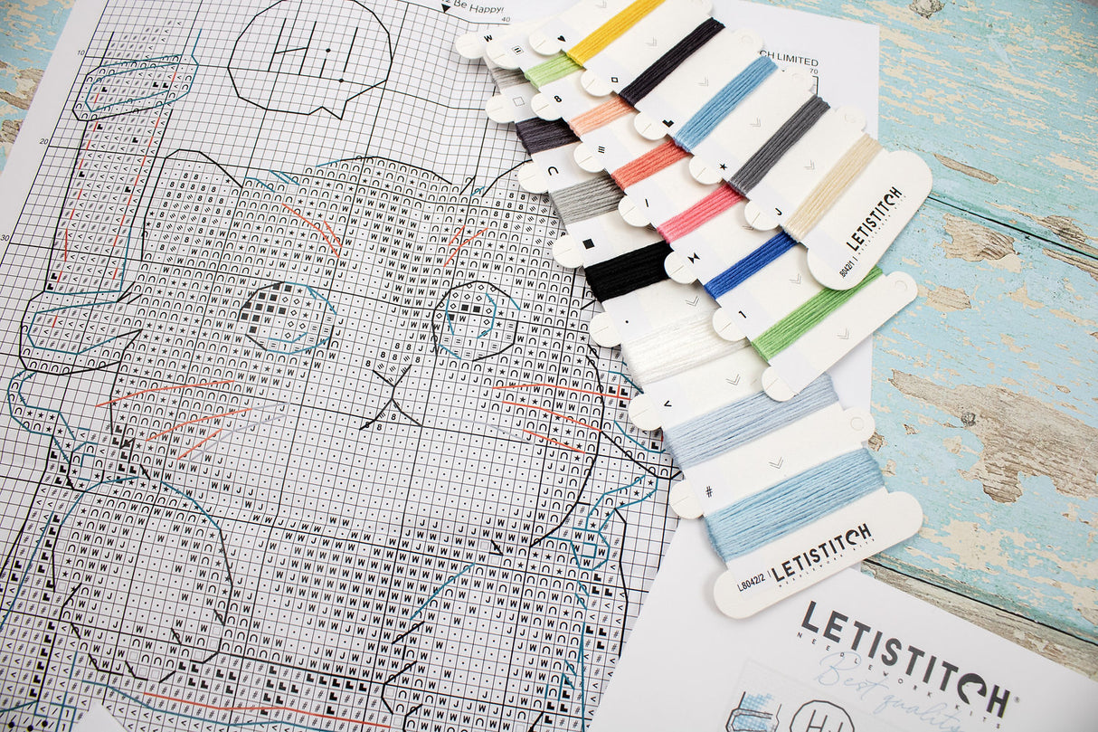 Be Happy! - L8042 LETISTITCH - Cross Stitch Kit