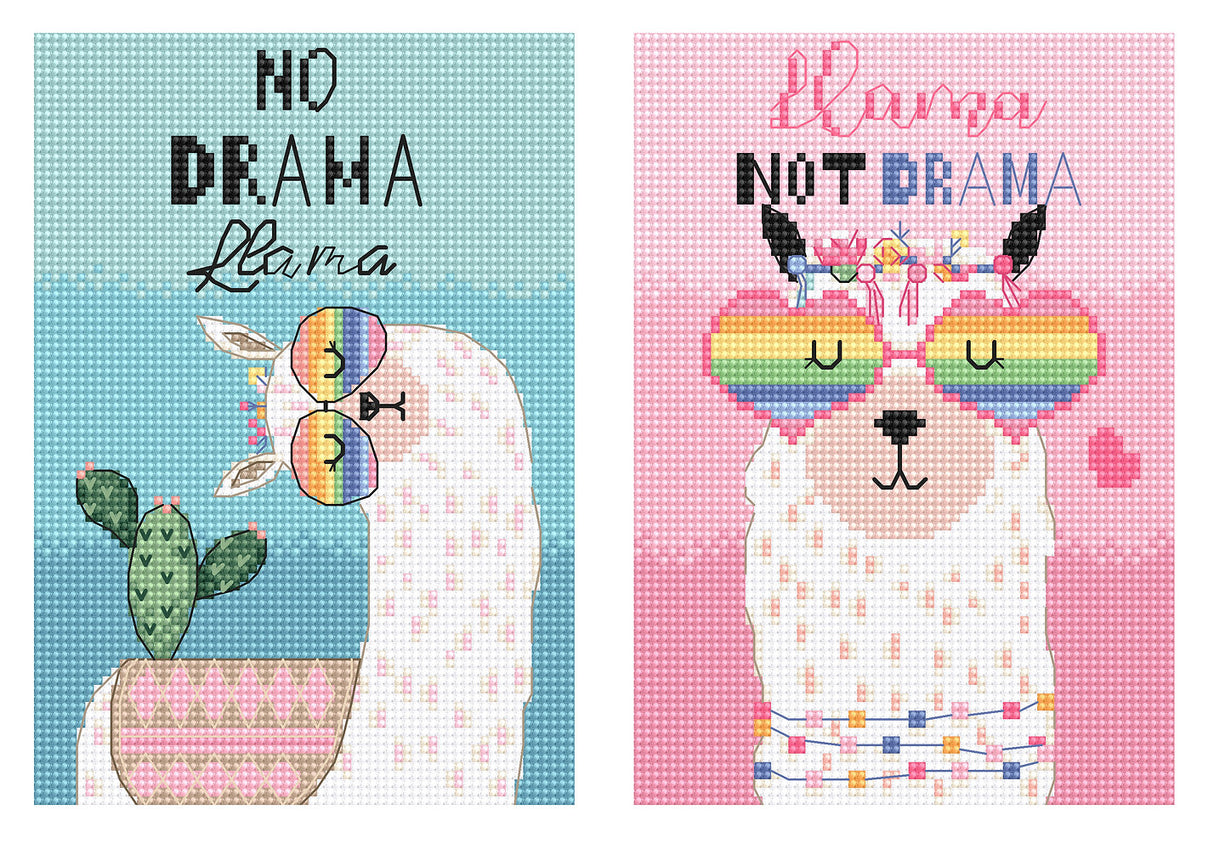 No Drama Llama - L8044 LETISTITCH - Cross Stitch Kit