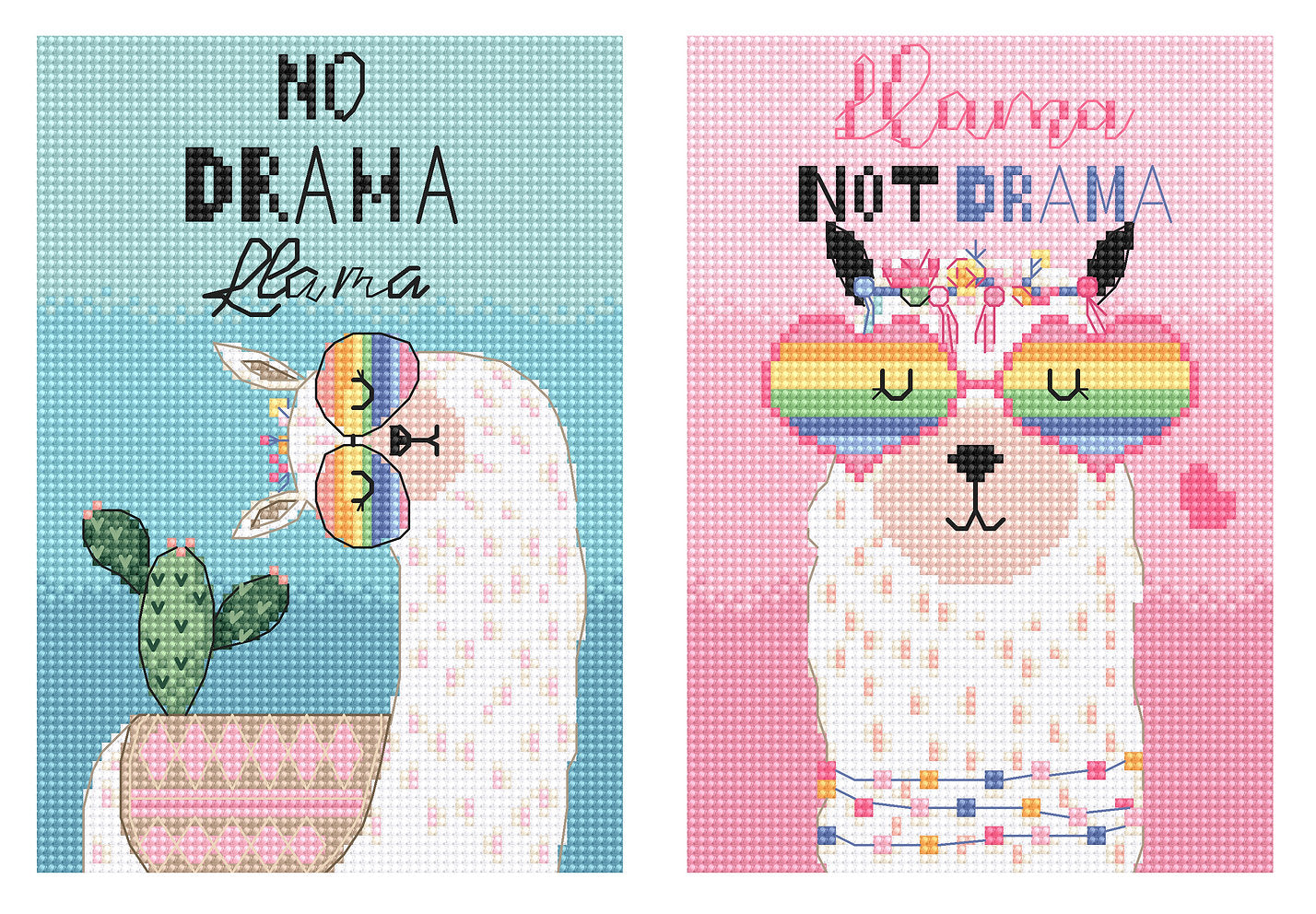 No Drama Llama - L8044 LETISTITCH - Cross Stitch Kit