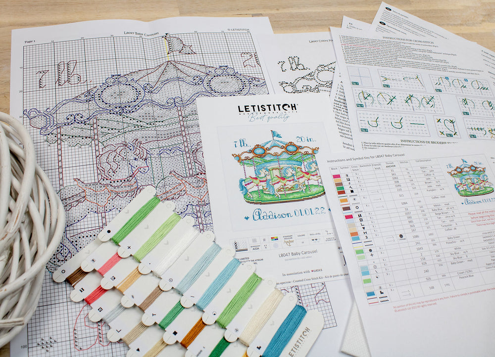 Baby Carousel - L8047 LETISTITCH - Cross Stitch Kit