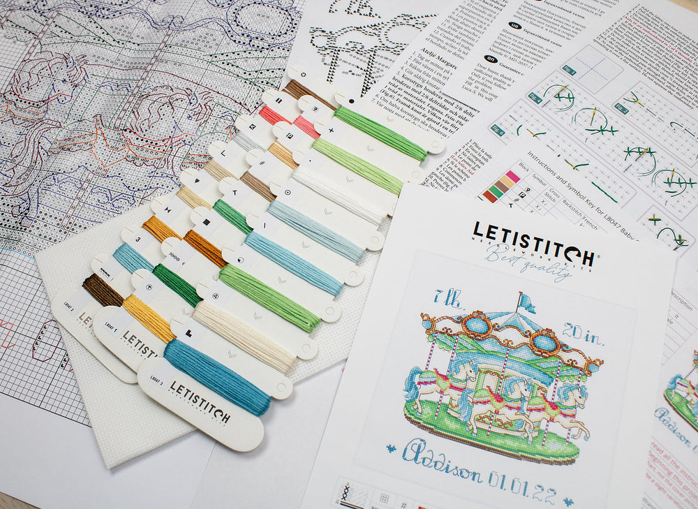 Baby Carousel - L8047 LETISTITCH - Cross Stitch Kit