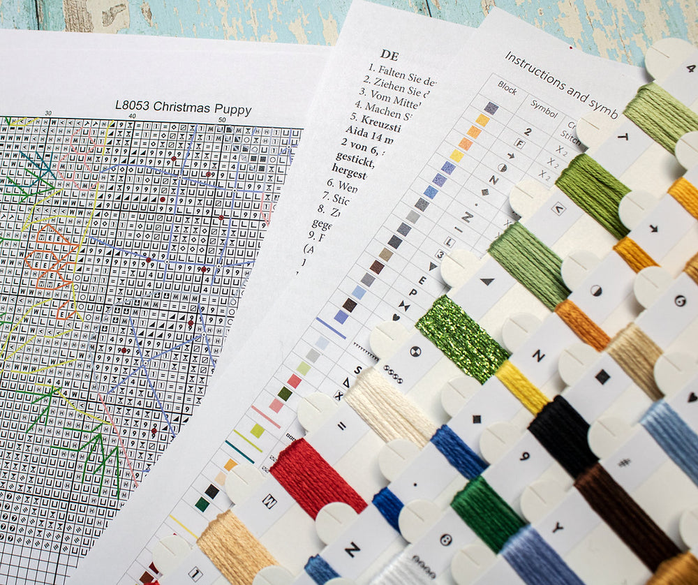 Christmas Puppy - L8053 LETISTITCH - Cross Stitch Kit