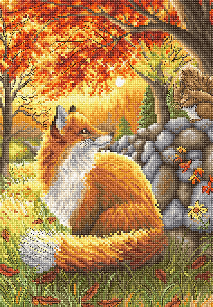 Kit de point de croix "Un ami pour le petit renard" - LETISTITCH L8061