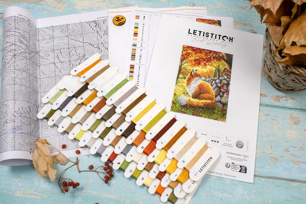 Kit de point de croix "Un ami pour le petit renard" - LETISTITCH L8061