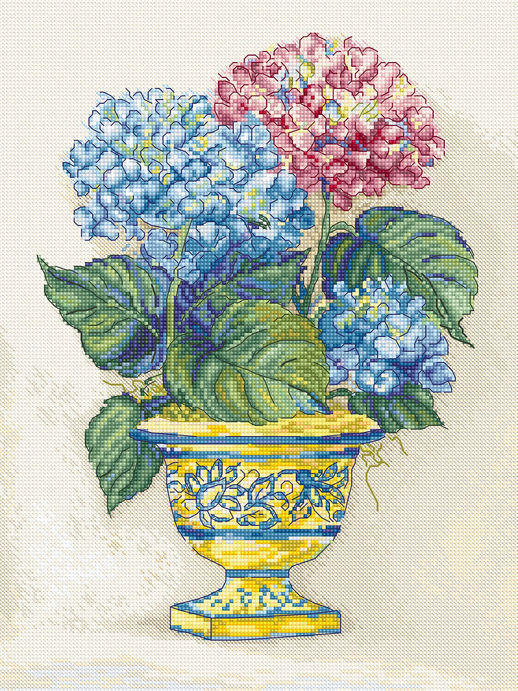 Hydrangea Flowers - L8065 LETISTITCH - Cross Stitch Kit
