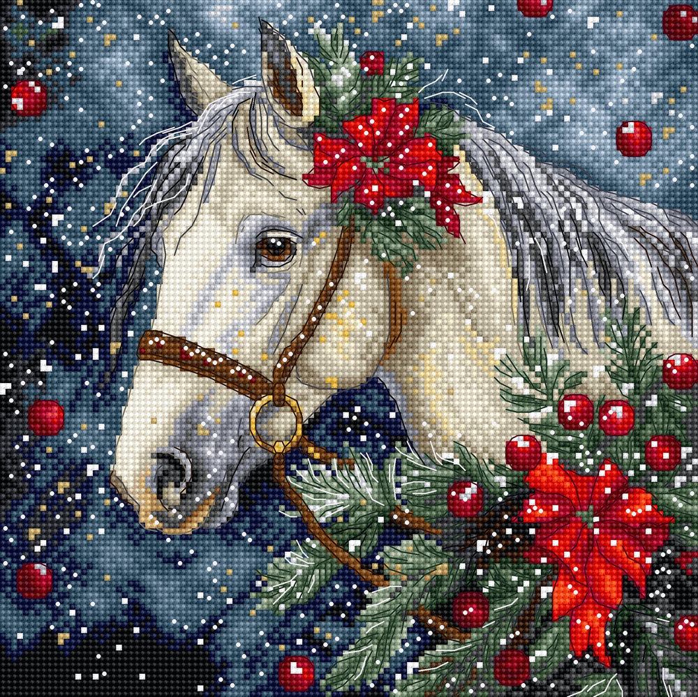 Kit de Punto de Cruz Letistitch - Winter Horse L9955