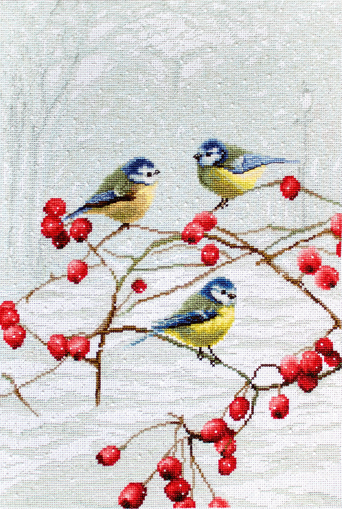 LETI 942 Blue tits - LETISTITCH - Cross Stitch Kit