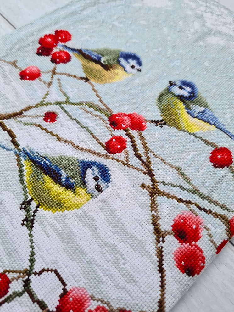 LETI 942 Blue tits - LETISTITCH - Cross Stitch Kit