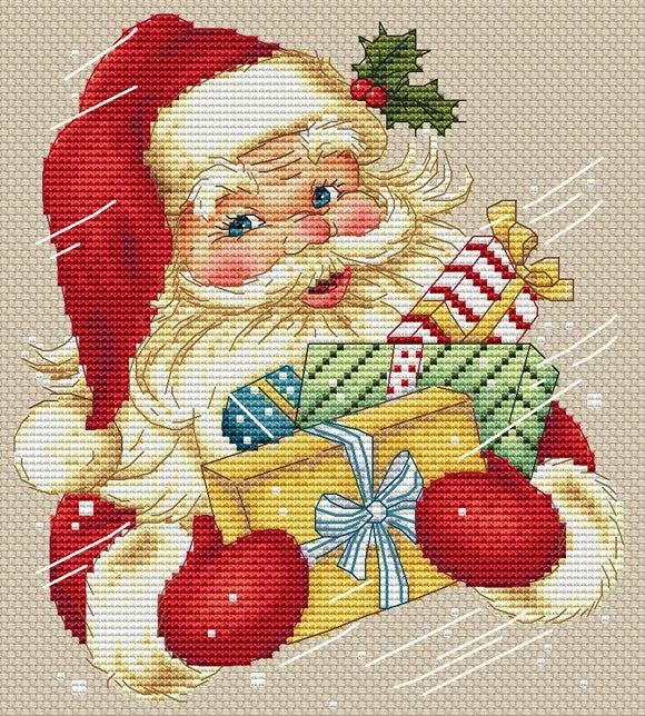 Le Père Noël Arrive - Gráfico Punto de Cruz - Les Petites Croix de Lucie