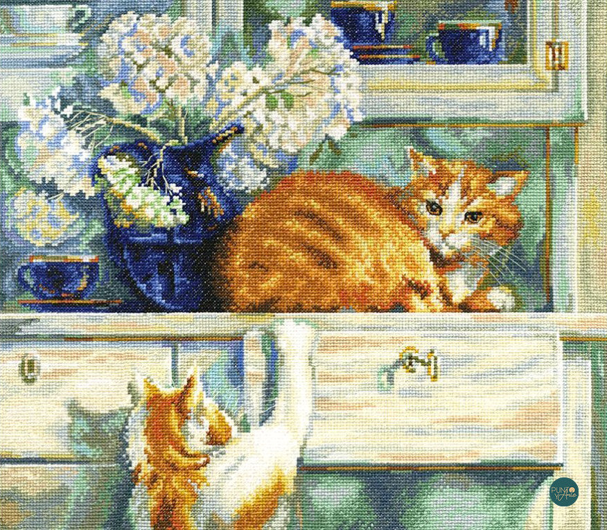 Kit point de croix chaton ludique - M482 RTO