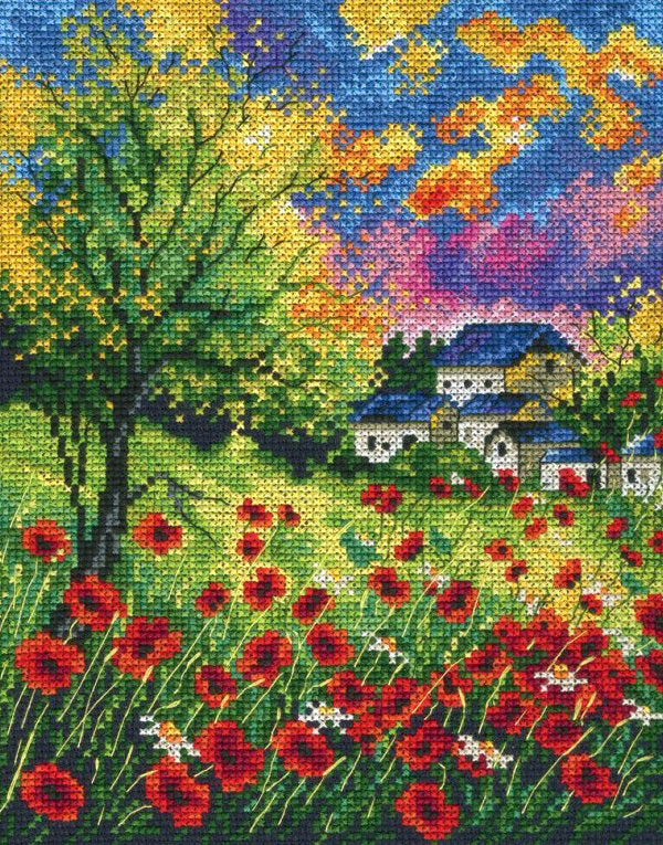 Coquelicots en fuite - RTO - Kit de point de croix M624