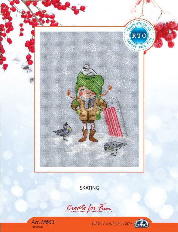 Patinage - M653 RTO - Kit de point de croix
