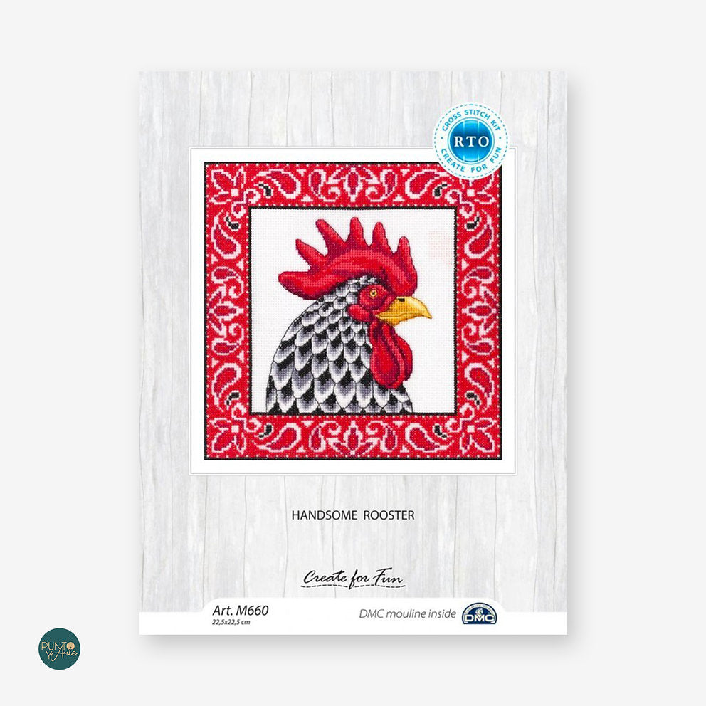 M660 beau coq - RTO - Kit de point de croix