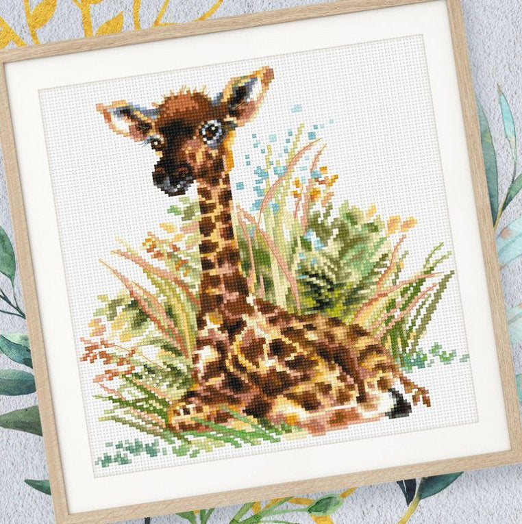 Little giraffe. RTO M682. Cross stitch kit