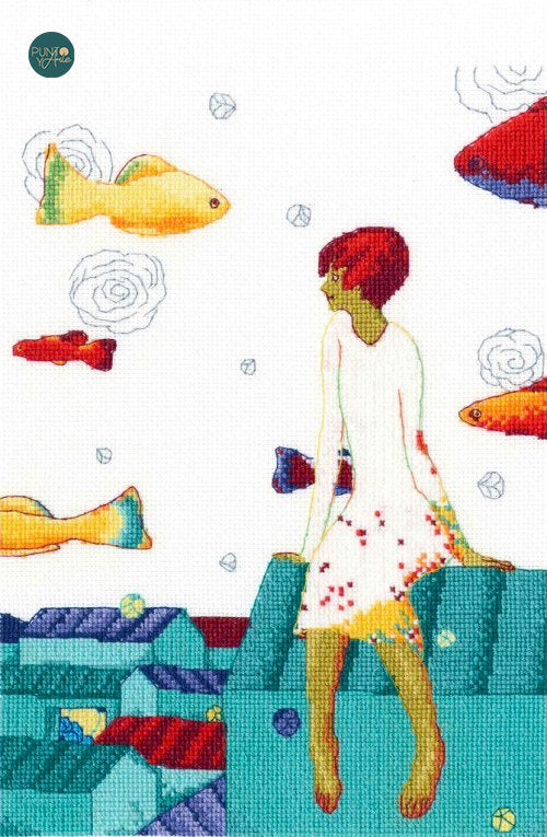 M714 Flottant parmi les nuages - RTO - Kit de point de croix