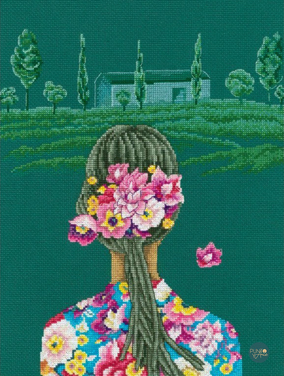 Kit de point de croix contour floral - M717 RTO