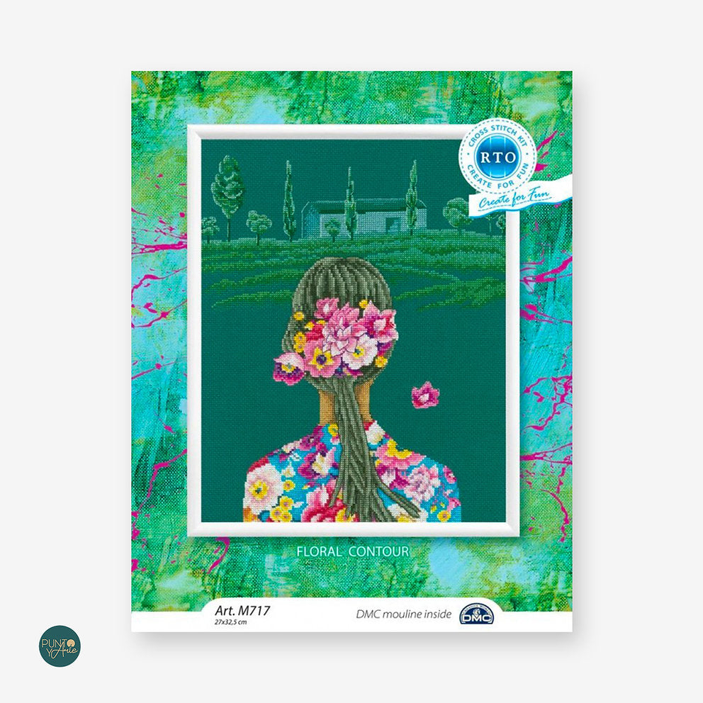 Kit de point de croix contour floral - M717 RTO