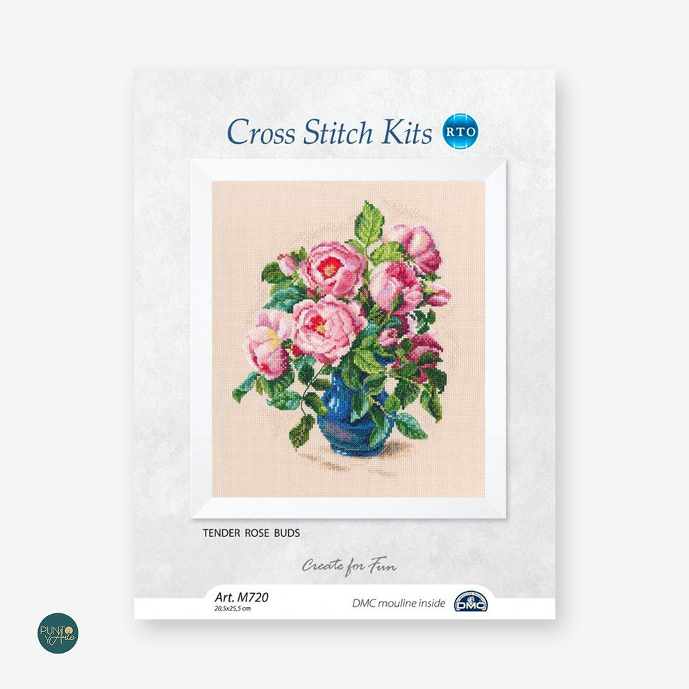 M720 Tender Rosebuds - RTO - Kit de point de croix