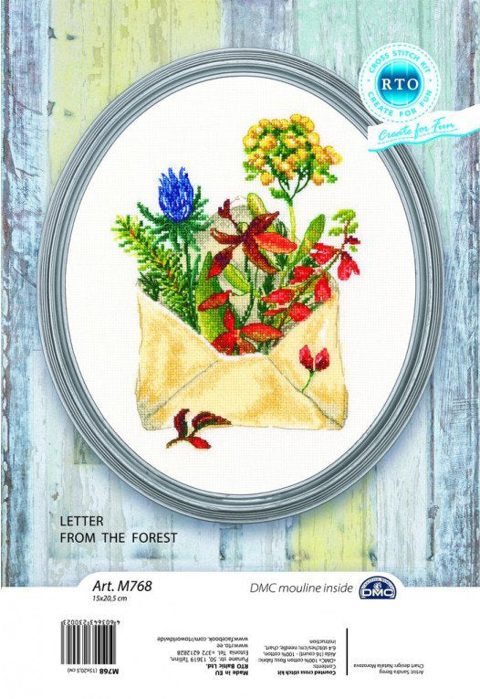 Lettre de la forêt - RTO - Kit de point de croix M768