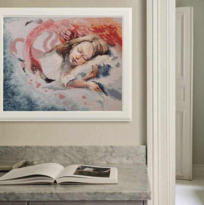 Sueños rosas. RTO M898. Kit de punto de cruz