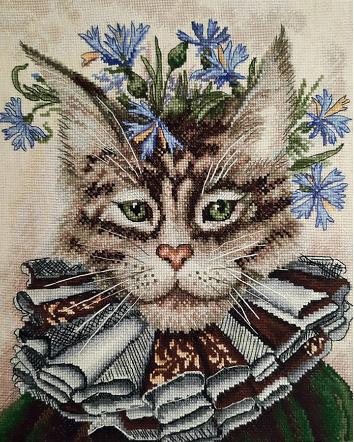 A cat named Cornflower. RTO M909. Cross stitch kit