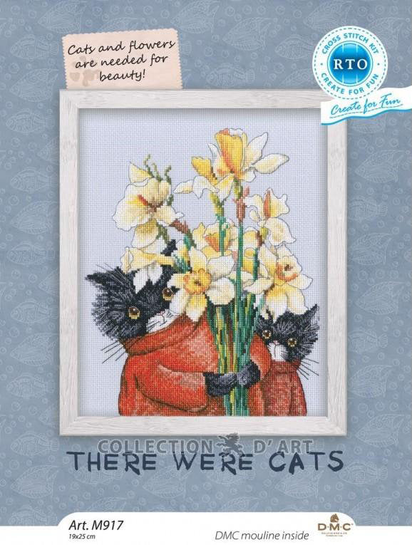 Cats and Flowers RTO M917. Cross stitch kit