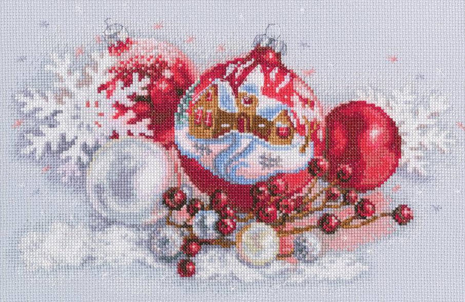 Kit de point de croix pour Noël - Boules de Noël RTO M921