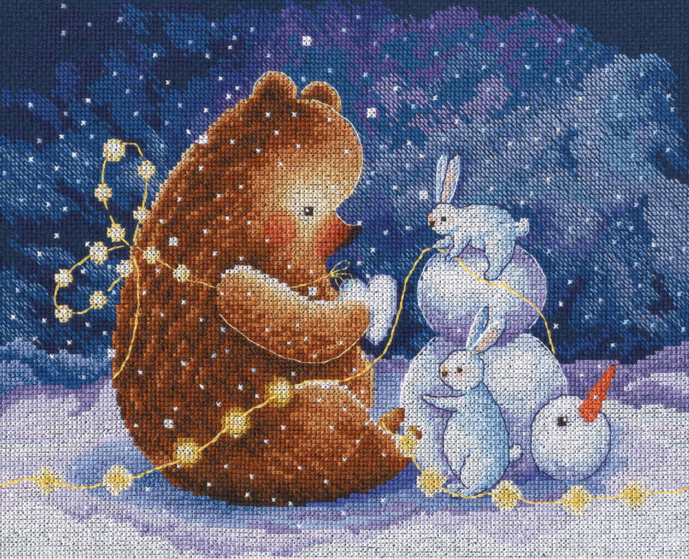 Kit au point de croix "Cœur de neige" - RTO M948