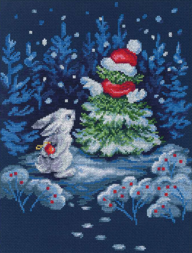 Kit de point de croix "Cadeau pour un sapin de Noël" - RTO M973