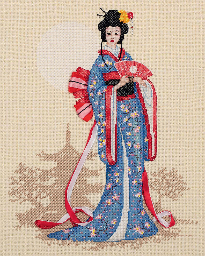 Kit de point de croix - Femmes du monde : Japon - Panna Oro NM-7264
