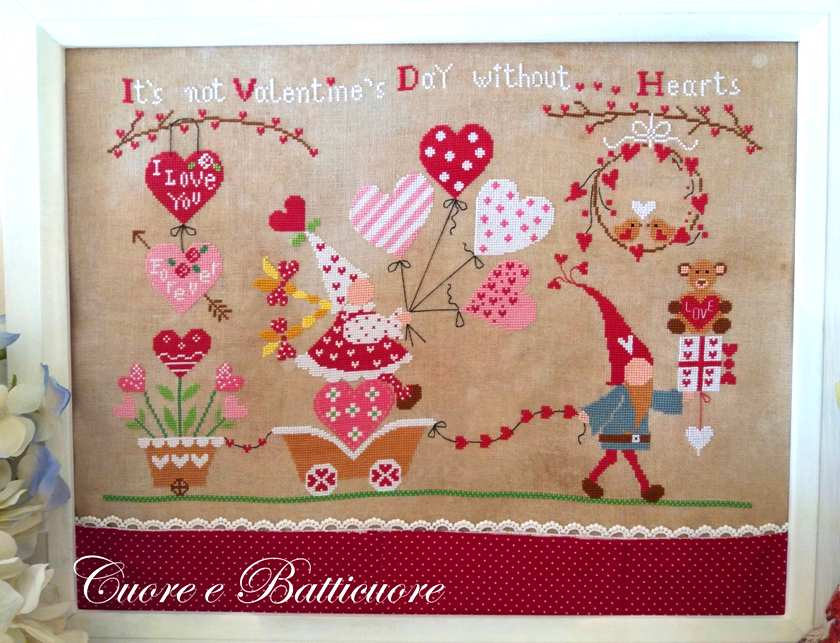 Non è San Valentino senza Cuori - Cuore e Batticuore - Schéma de point de croix