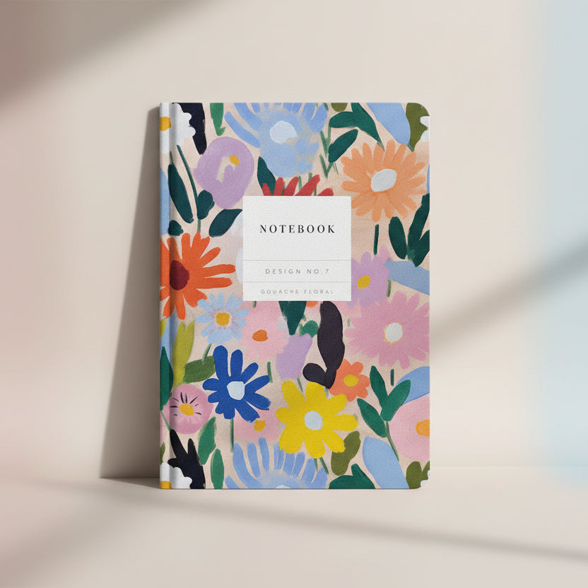 Design Notebook No. 7 Floral Gouache Hardcover (A5) (10579)
