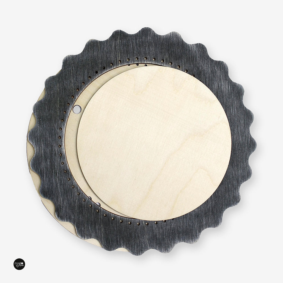 OR-252 GRAY-BLUE CIRCLE Frame - 18x18 cm - MP Studia