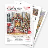 Kit de Punto de Cruz. Víspera Navideña - P021 Punto y Arte