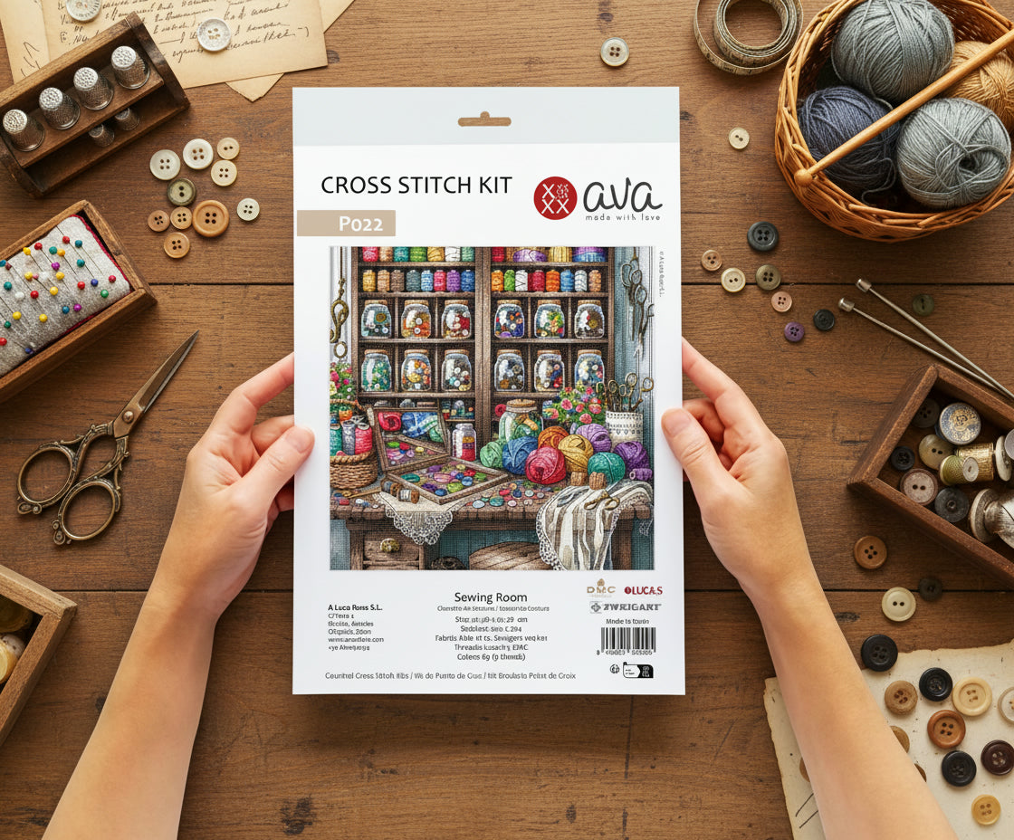 Cross Stitch Kit "Sewing Room" P022 by Punto y Arte (AVA)