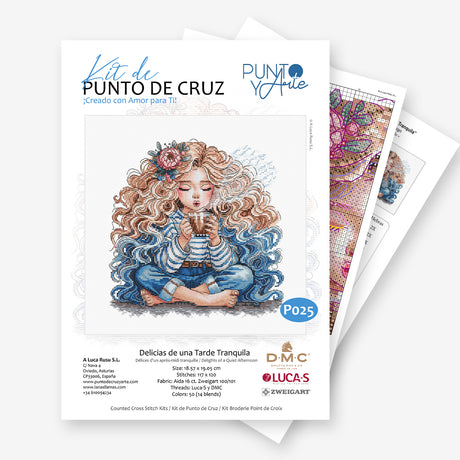 Kit de Punto de Cruz - Punto y Arte P025 - Delicias de una Tarde Tranquila