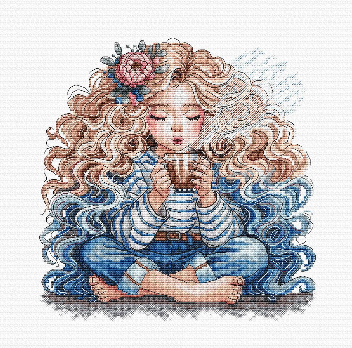 Kit de point de croix - Stitch and Art P025 - Délices d'un après-midi tranquille
