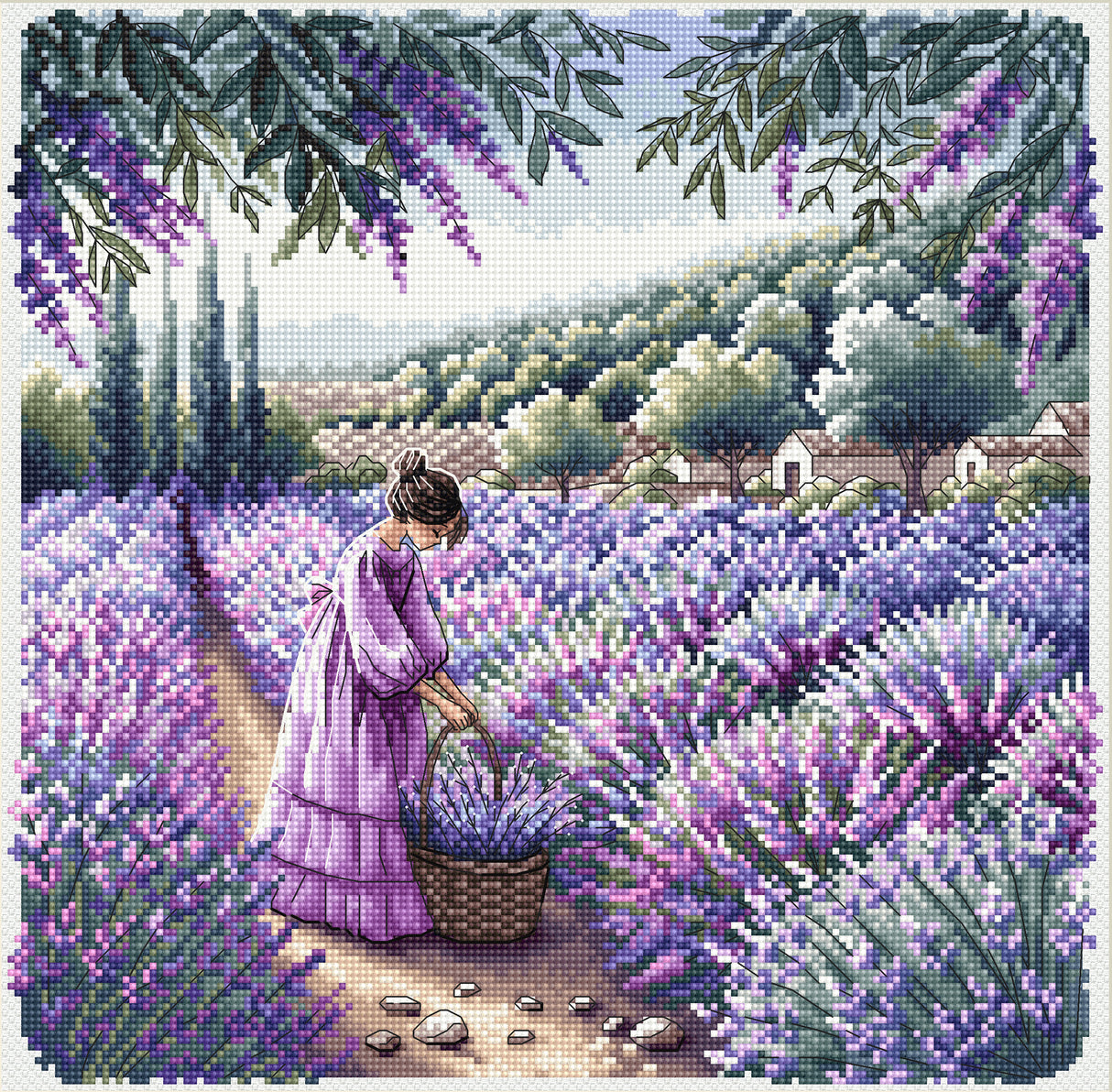 Kit de Punto de Cruz "Perfume de Provenza" - P031 Punto y Arte