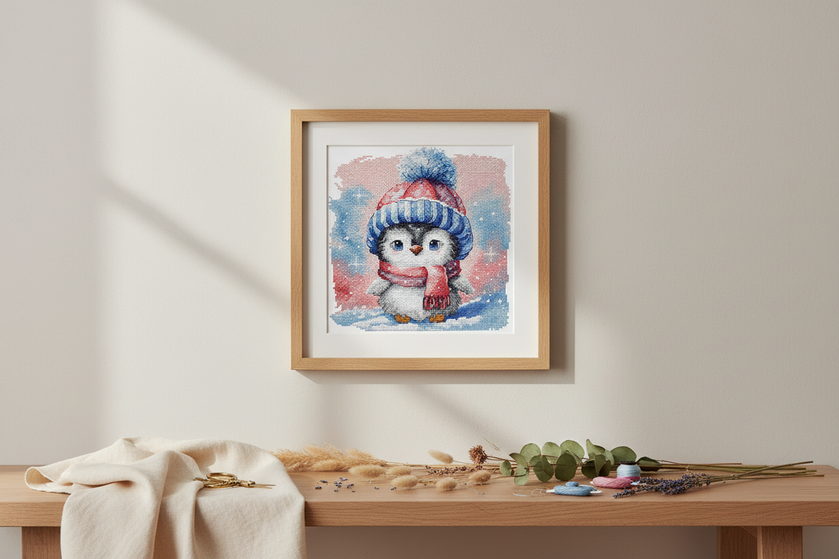 Frosty Penguin Friend - Kit de Punto de Cruz AVA P047
