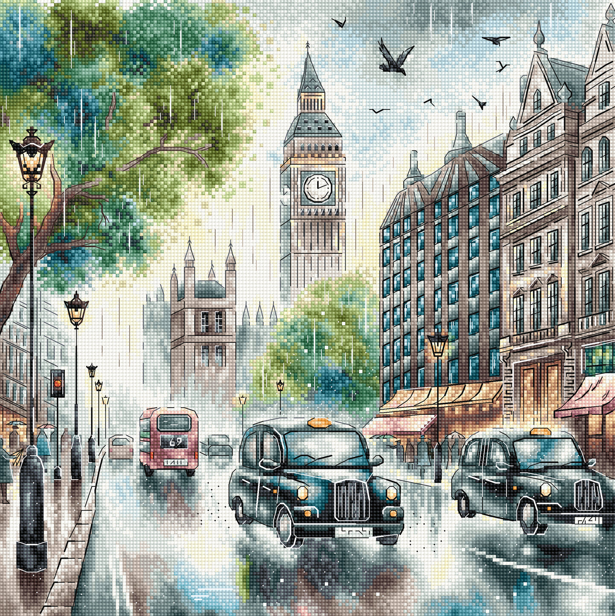 Kit de point de croix AVA « Londres » - P055