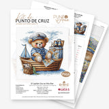 Kit de Punto de Cruz "El Capitán Oso en Alta Mar" - Punto y Arte P050