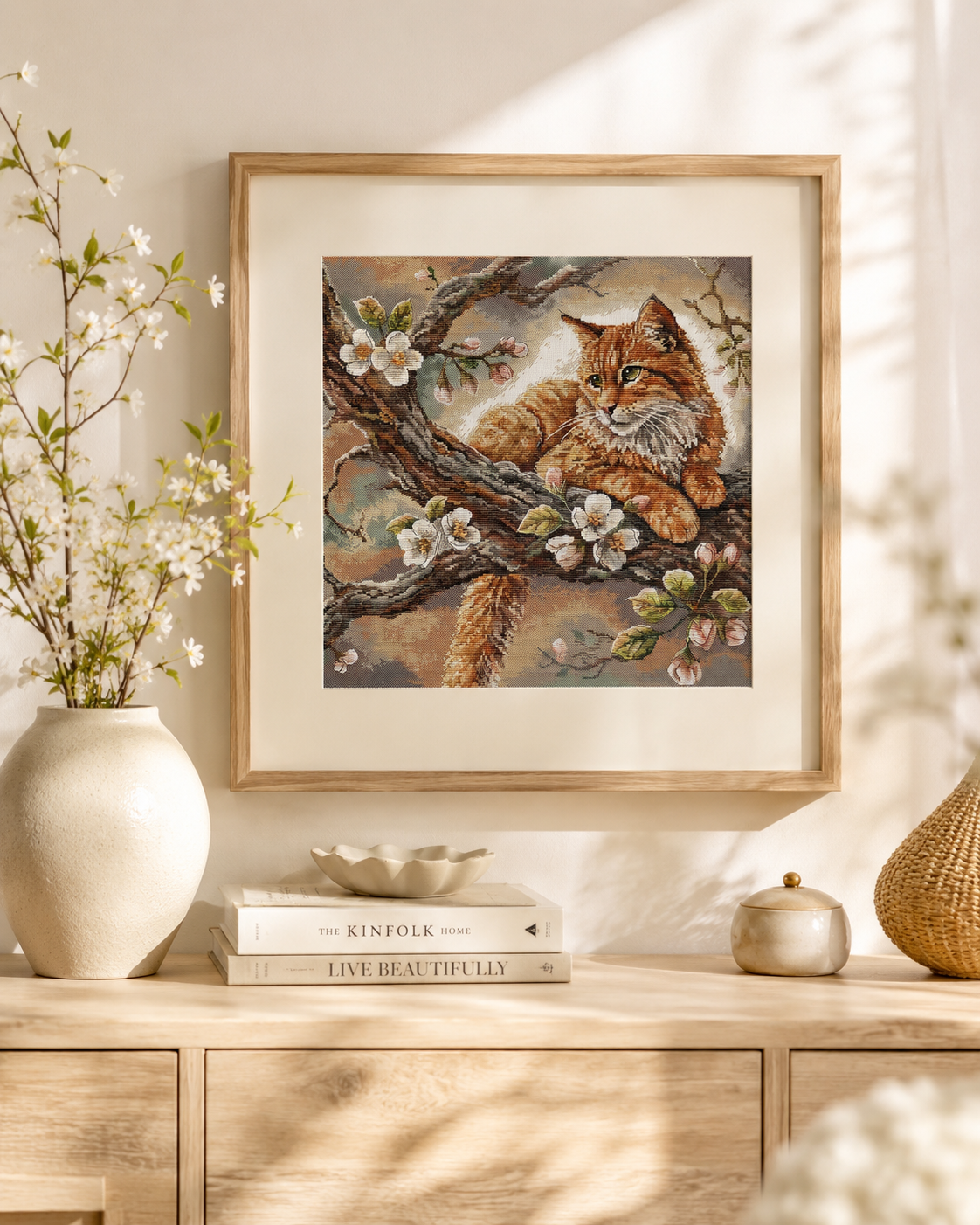 AVA Stitch Cross Stitch Kit "The Cat on the Apple Tree" P059
