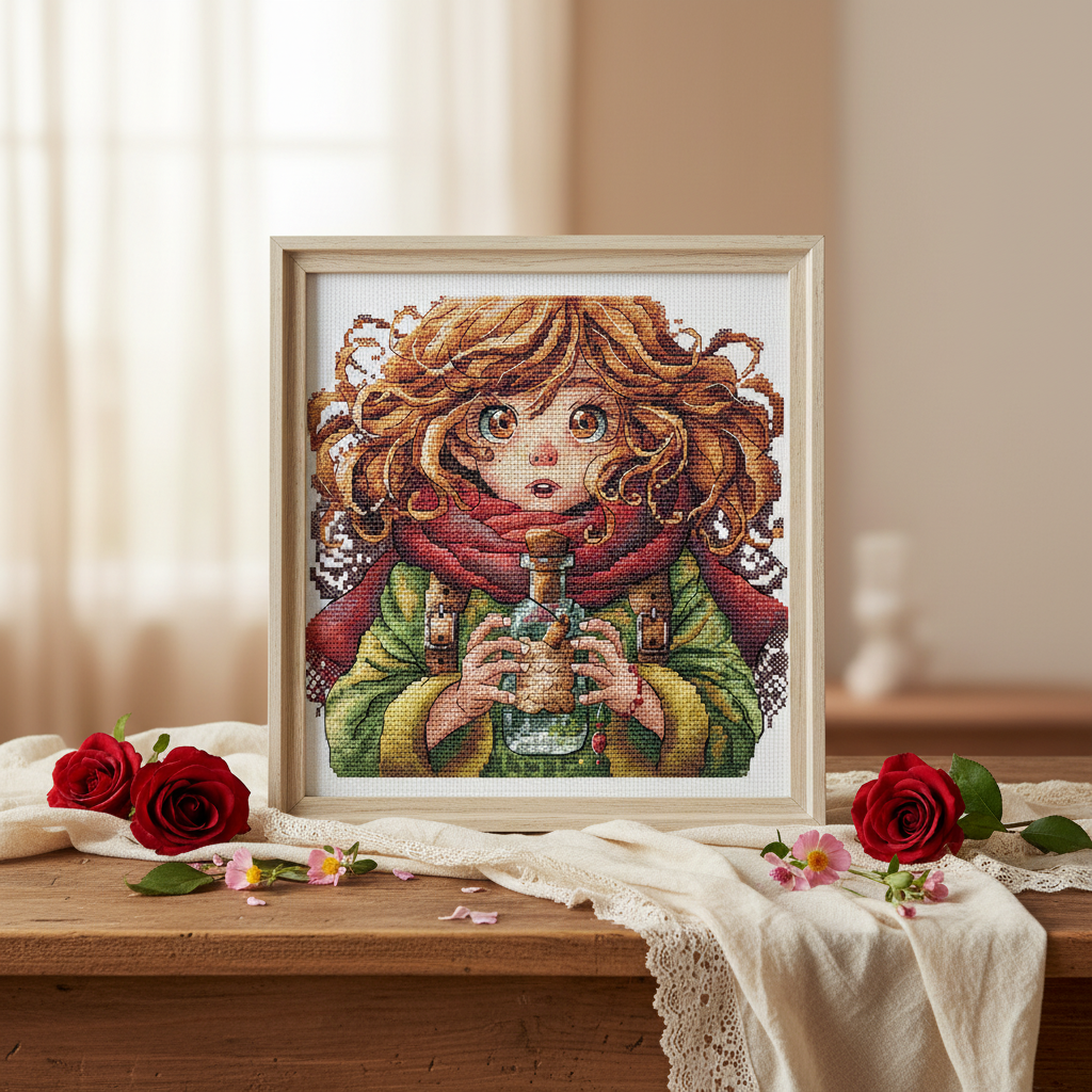 Kit de Punto de Cruz AVA Stitch P060 - La Botella Misteriosa