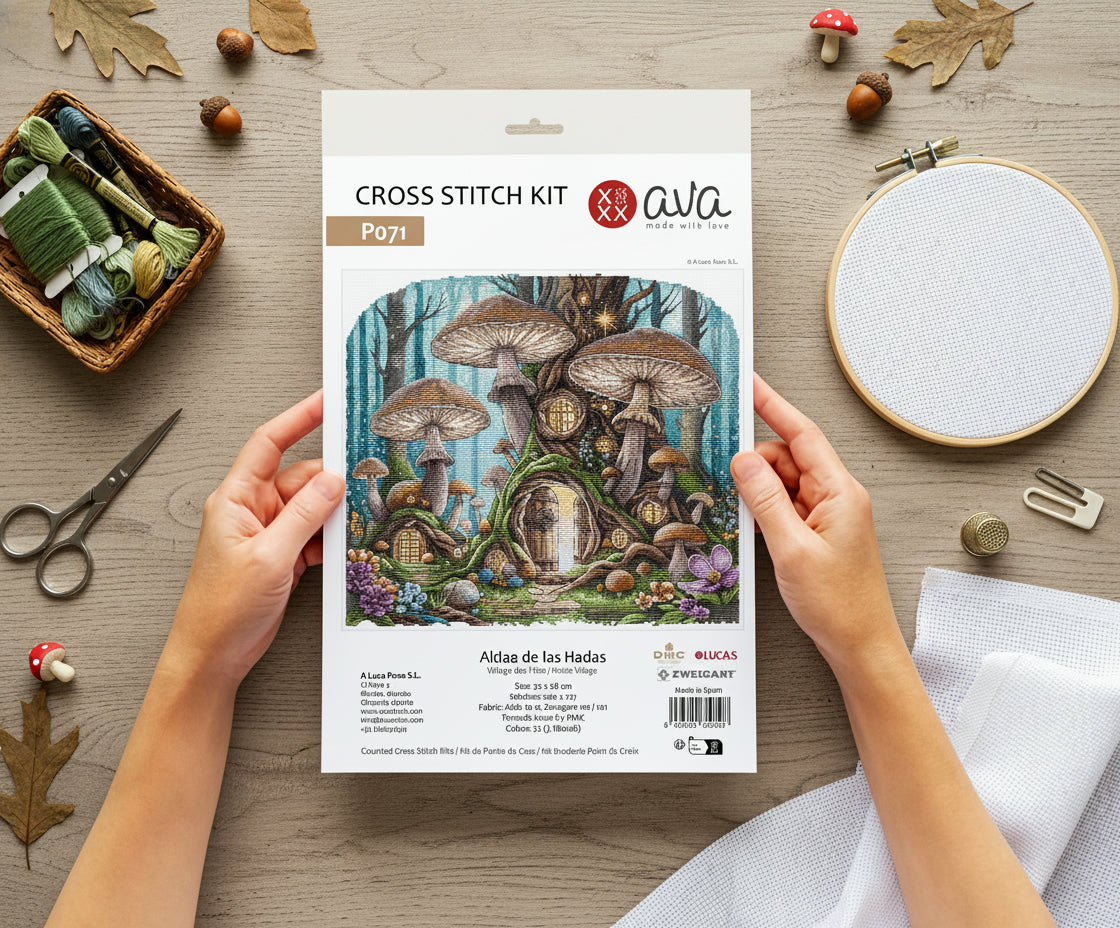 Kit de Punto de Cruz - Aldea de las Hadas P071 AVA
