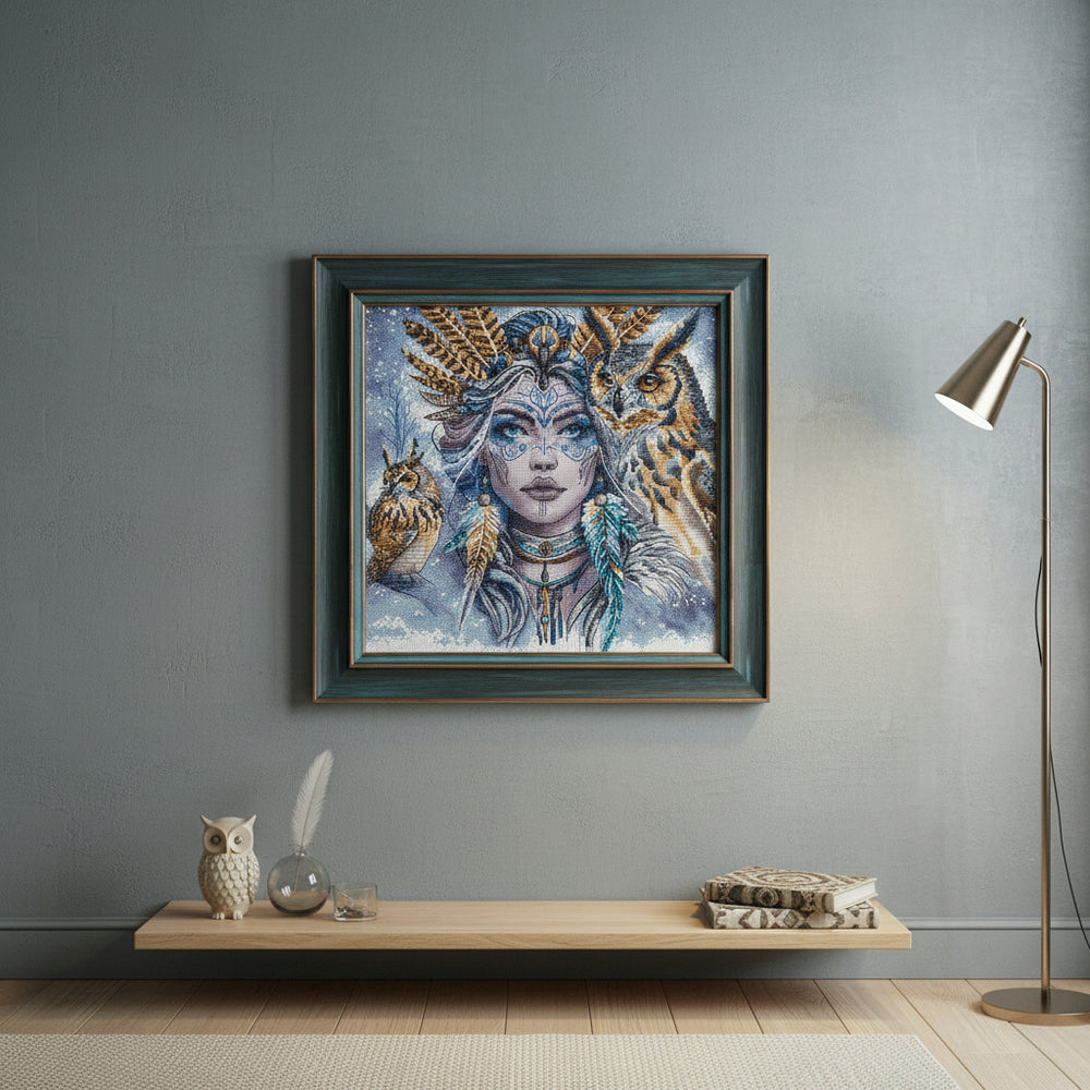 Cross Stitch Kit - Stitch and Art (AVA) P077 - The Warrior and Guardian Owls