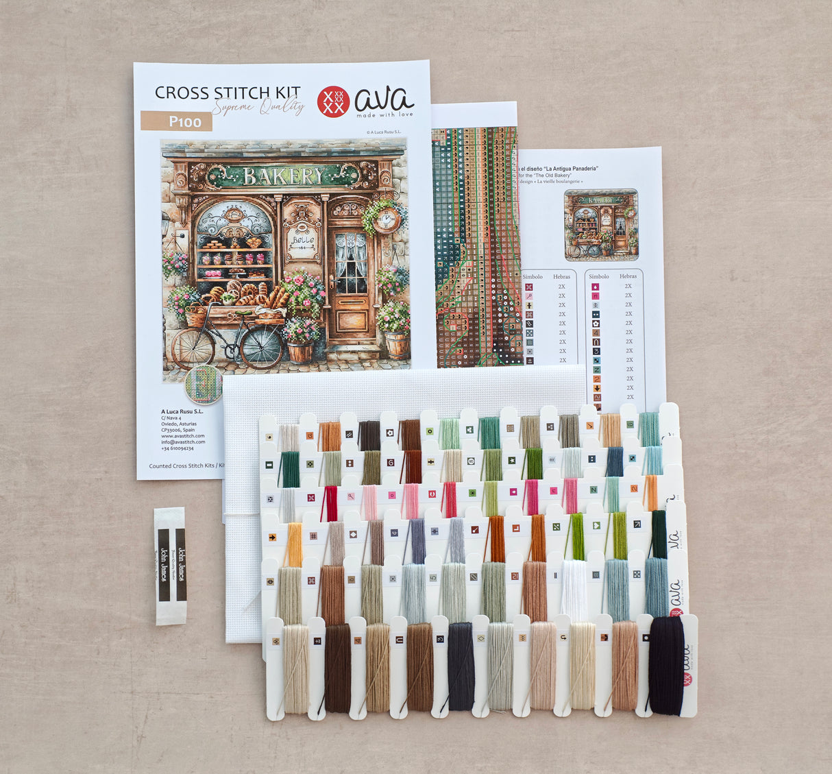 "The Old Bakery" Cross Stitch Kit P100 AVA Stitch