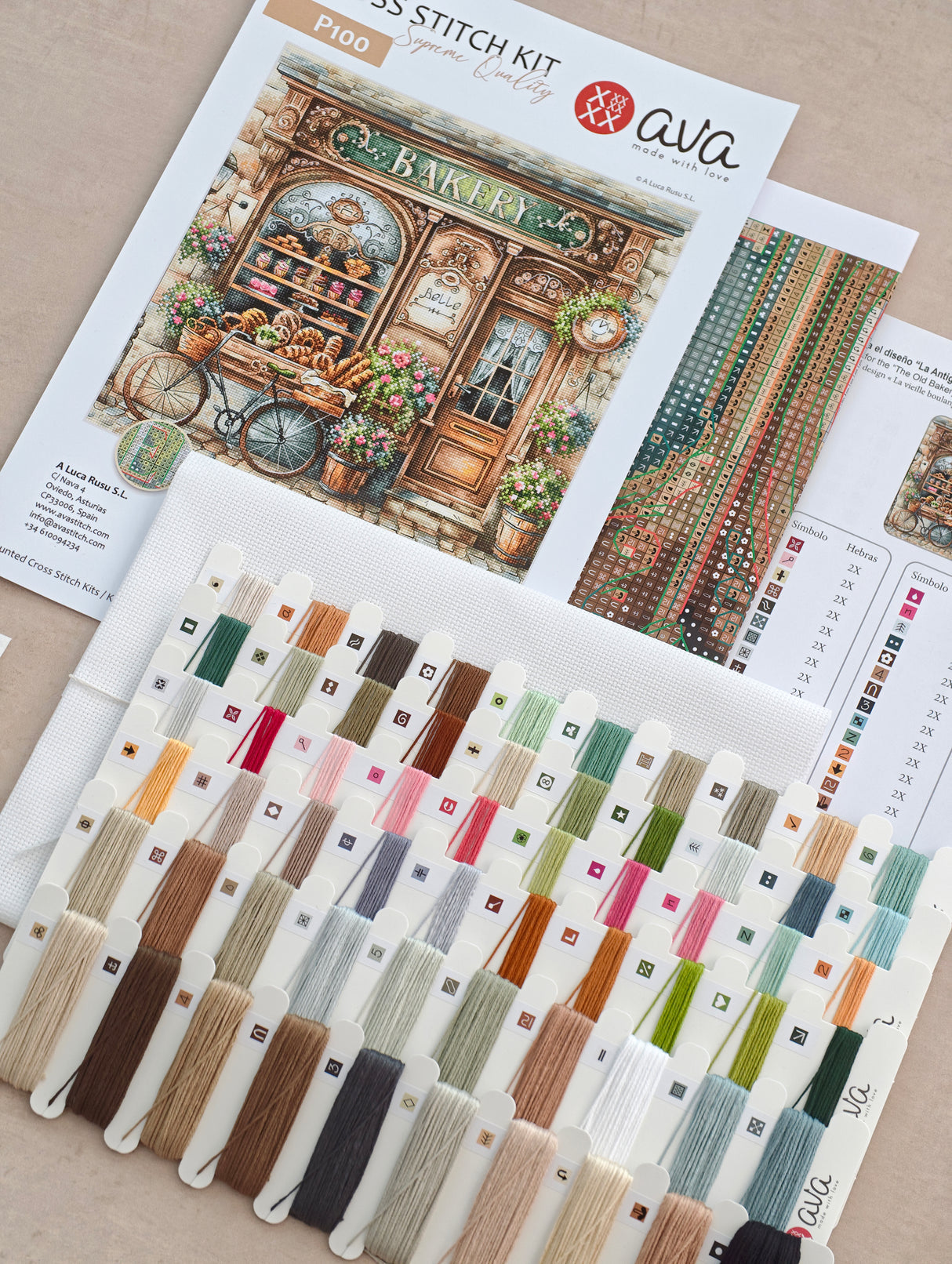 "The Old Bakery" Cross Stitch Kit P100 AVA Stitch