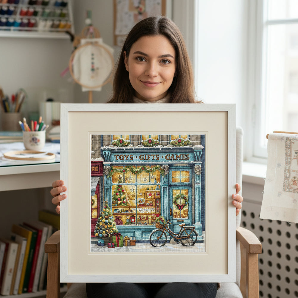 Kit de point de croix compté - Boutique de cadeaux, AVA P108