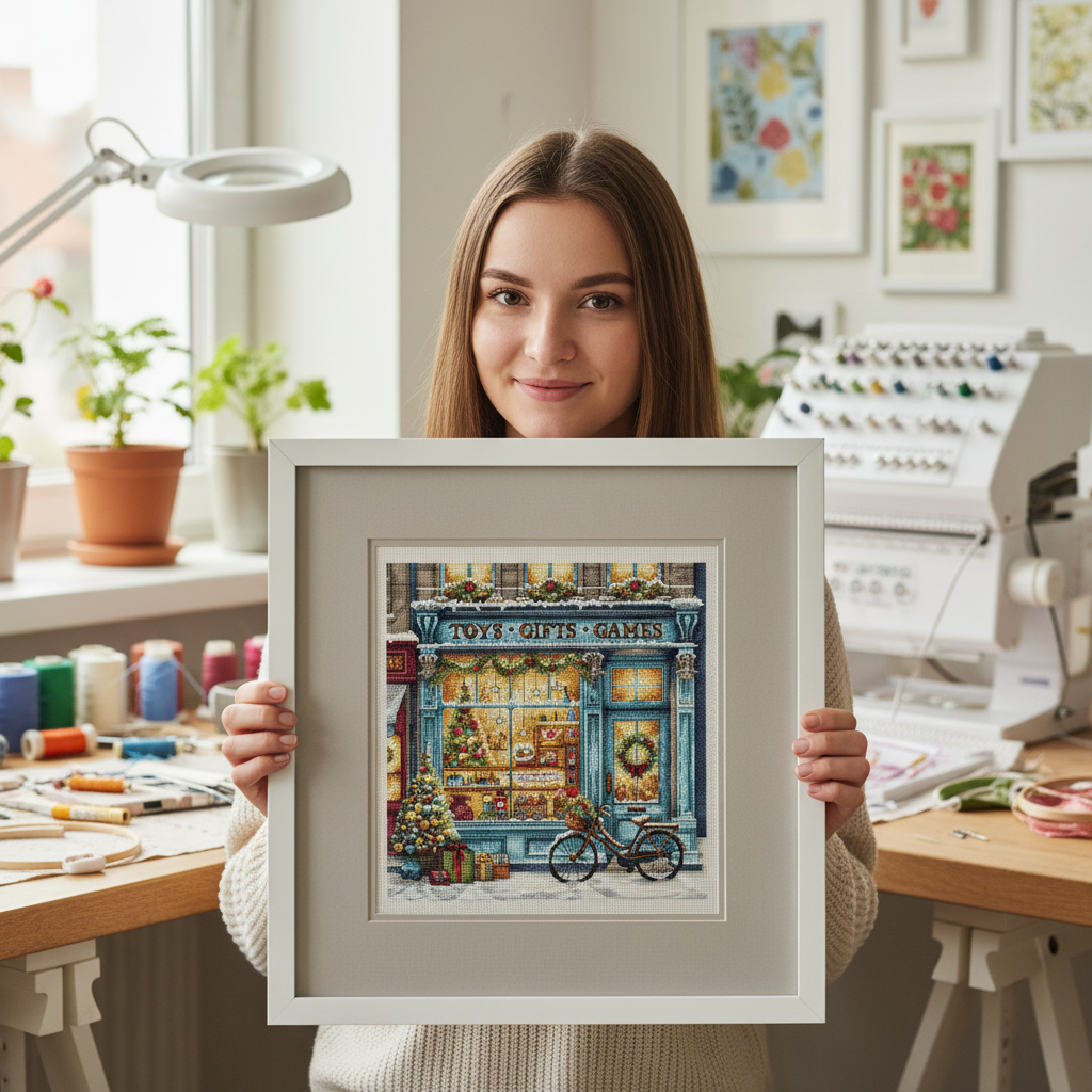 Kit de point de croix compté - Boutique de cadeaux, AVA P108